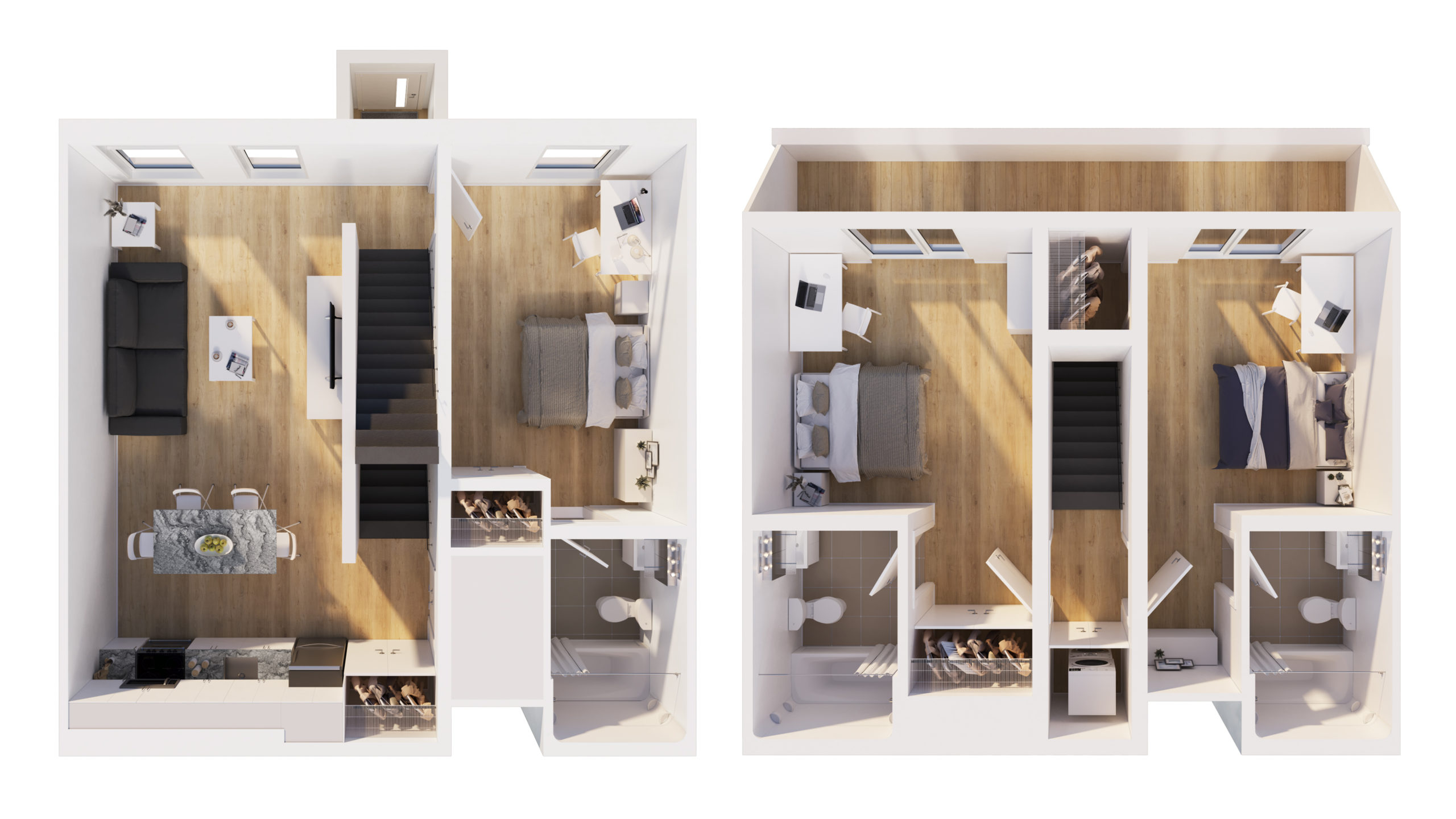 3-Bedroom Upper Townhouse Floor Plan